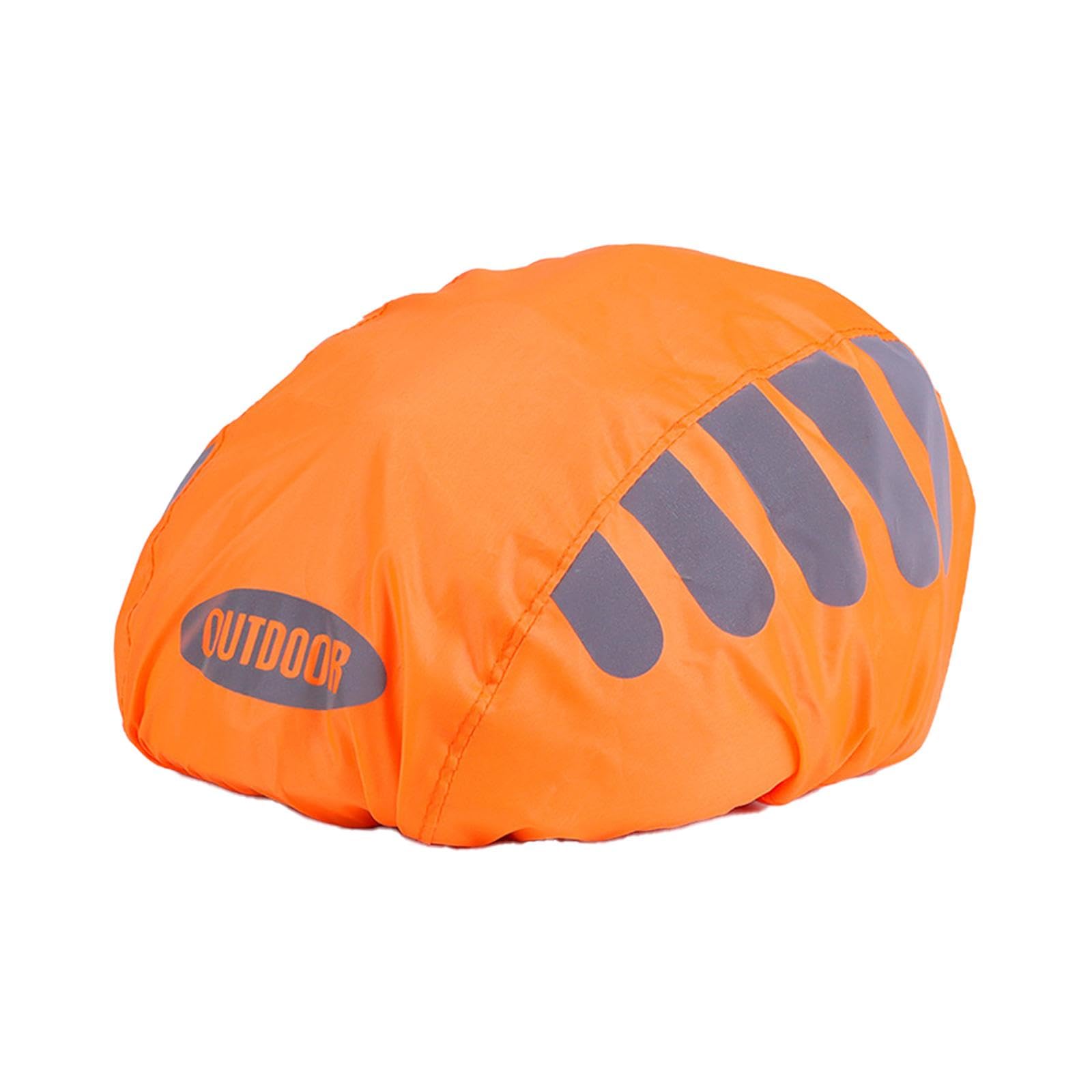 RNXRZANK Bicycle Helmet Cover for Rain Protection and Outdoor Activities, Orange