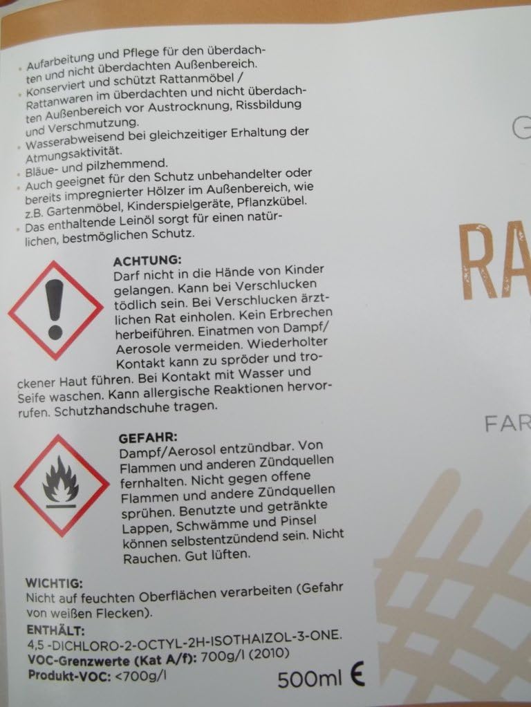 Olio di rattan Cura del rattan rigenerazione conservazione