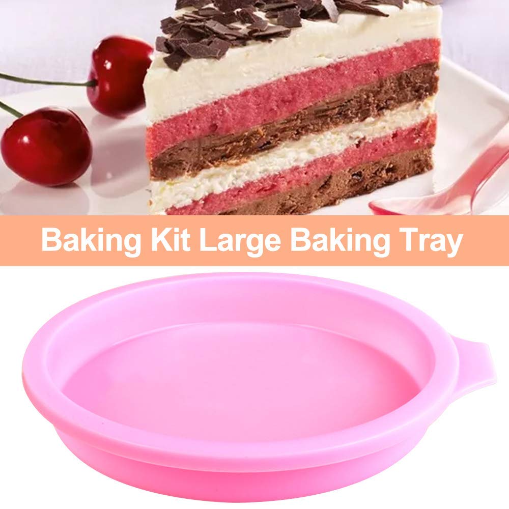 Rainbow Silicone Cake Molds, 4 Pack Rainbow Cake Tins Silicone Baking Mould Round Baking Pan Non-Stick Layer Cake Pan for Birthday Party Anniversary (8inch)