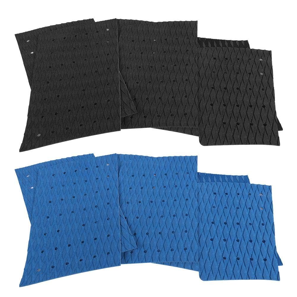 Alomejor 6PCS Surf Deck Traction Pad Premium EVA Antideslizante Full Deck Grip Traction Pad Mat Decoración para Tabla de Surf Longboard Boat Yacht