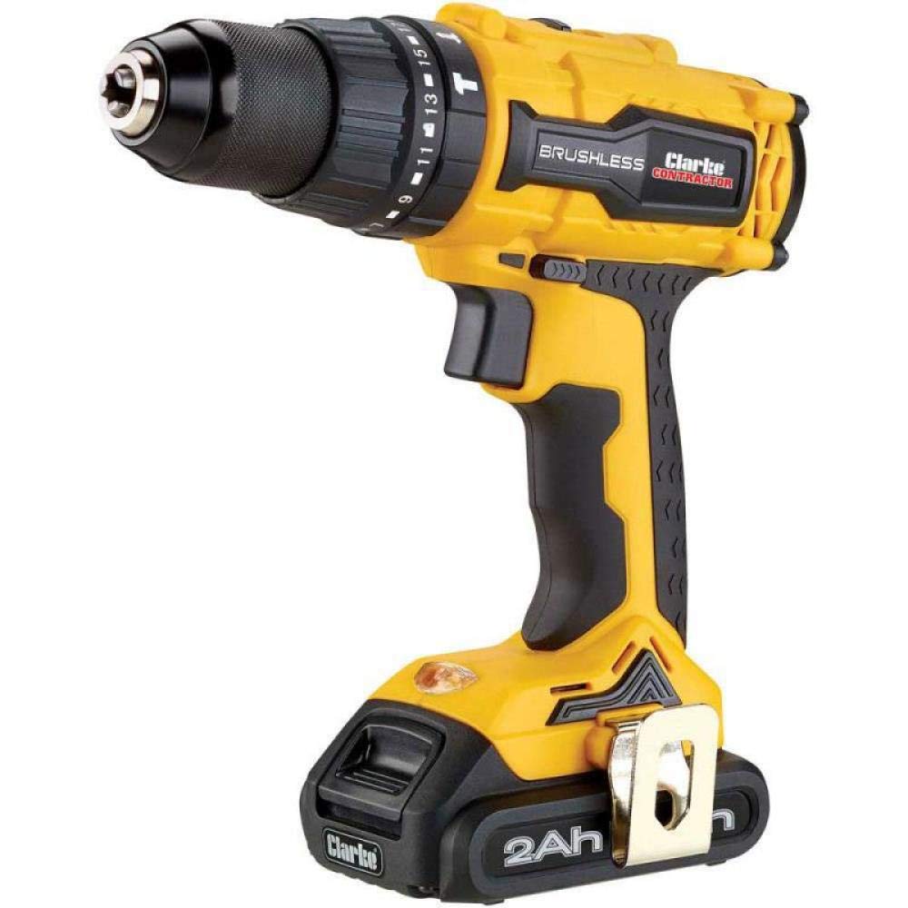 B&Q - Clarke Combi Drill Driver & Hammer Drill 18V Brushless (2 X 2Ah Li-Ion) Con18Lic