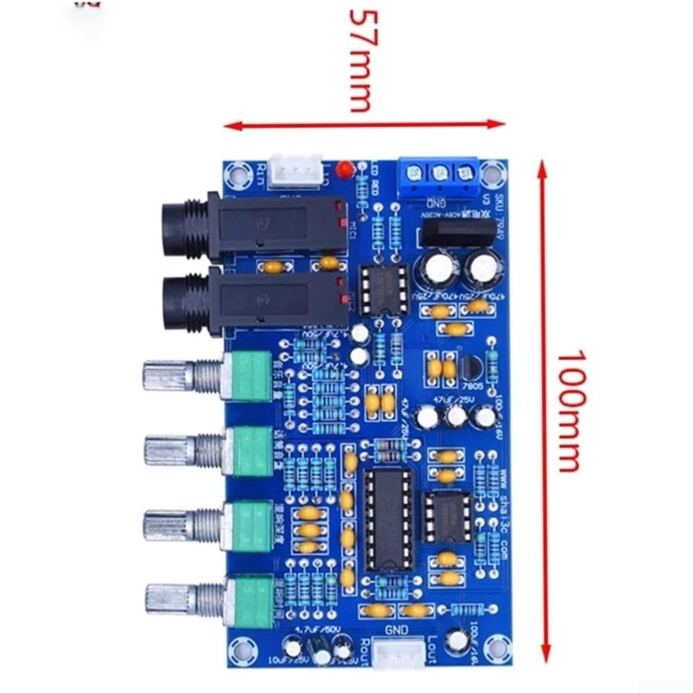 XH-M173 Module de mixage karaoké avec puce PT2399 double entrée d'alimentation 12 V CA conçu pour les amateurs d'audio et les constructeurs de systèmes de karaoké DIY