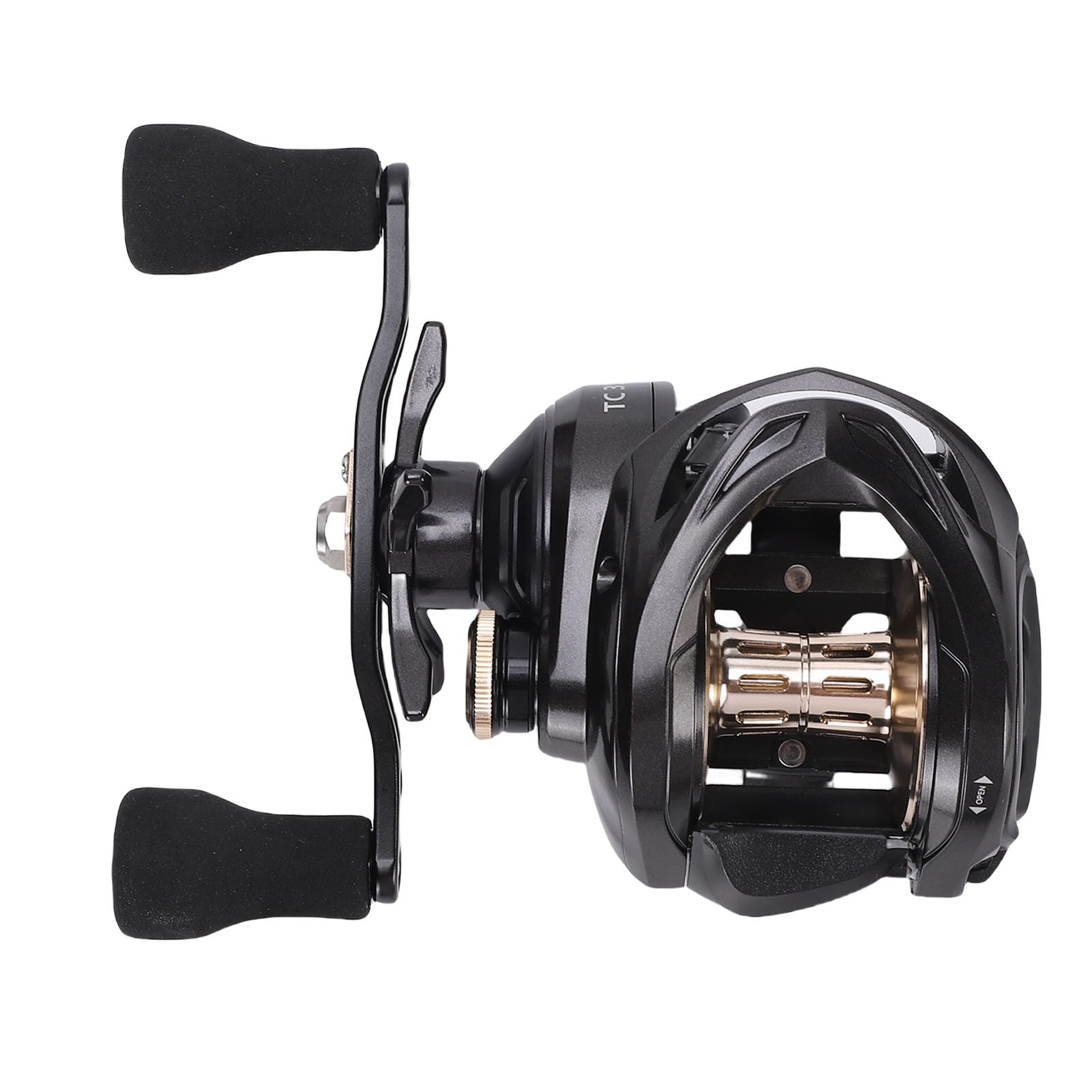 Sonew Mulinello da Lancio High Capacity Wide Spool Serie Pro Angler, Carbon