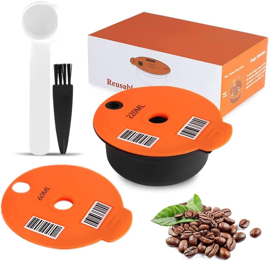 Tassimo Refillable Pods 60ML+220ML Reusable Coffee Discs for Bosch Tas