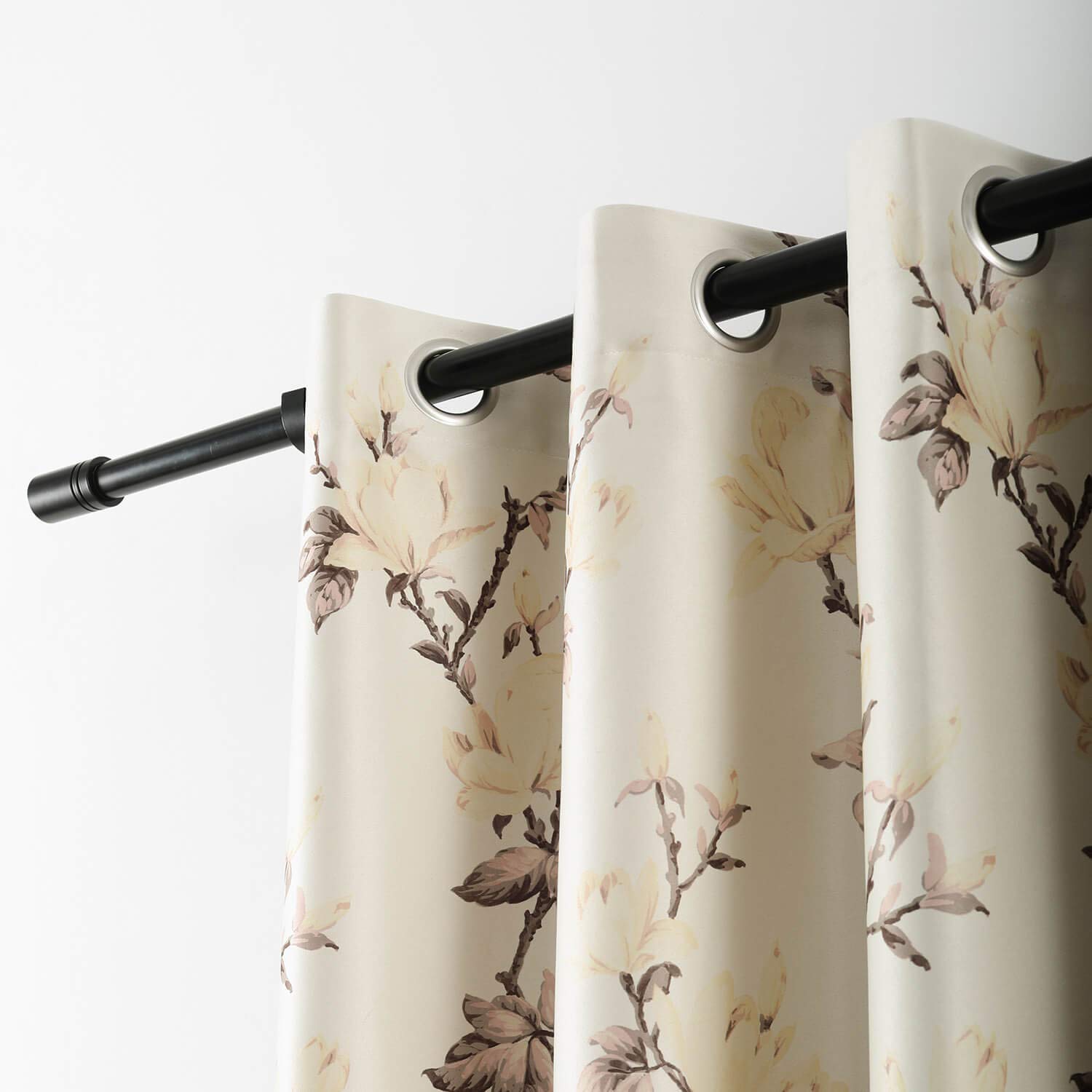 VOGOL Grommet Blackout Curtains for Living Room Magnolia Flower Printed Thermal Insulated Room Darkening Window Drapes Curtains for Bedroom(52 x 84 Inch,2 Panels) - Image 3