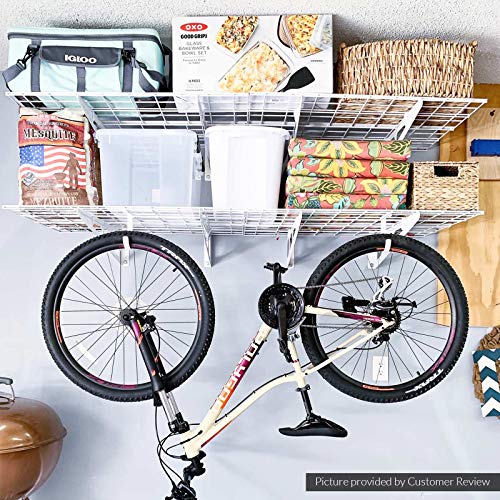 Fleximounts 2-Pack 2X6Ft 24-Inch-By-72-Inch Wall Shelf Garage Storage Rack Floating Shelves, White #TOP5