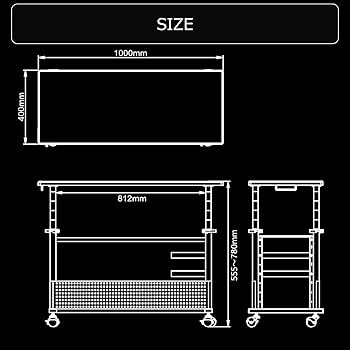 Amazon.co.jp: Bauhutte ( バウヒュッテ ) 昇降式 L字デスク