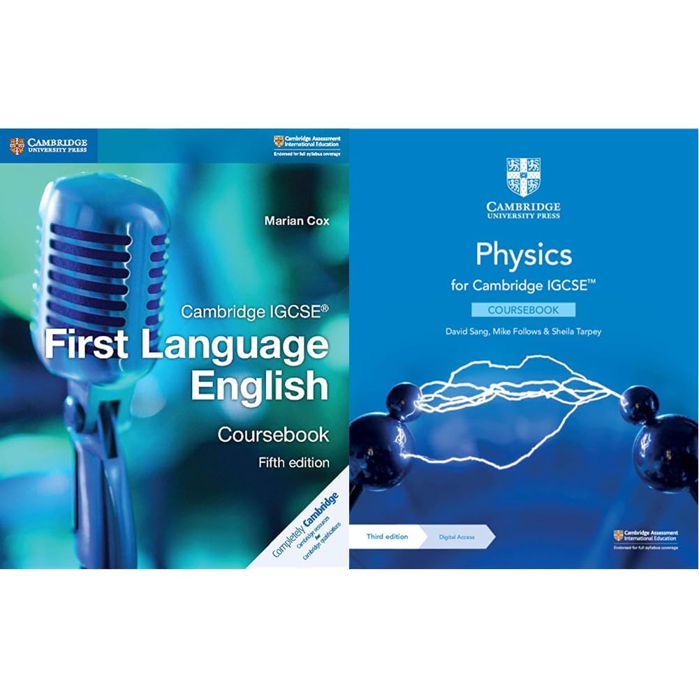 Cambridge Igcse® First Language English Coursebook (cambridge International Igcse) & NEW Cambridge IGCSE™ Physics Coursebook with Digital Access (2 years)