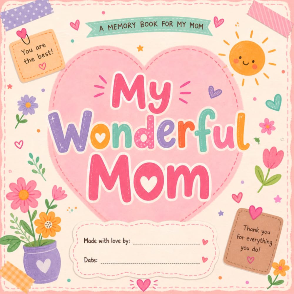 My Wonderful Mom: A Fill-In and Coloring Memory Book for Kids to Create a Special Gift for Mom