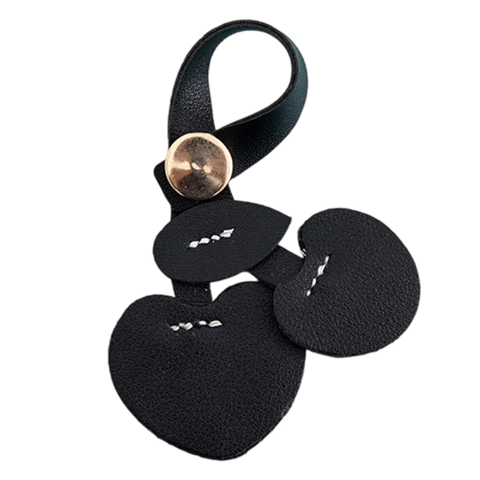 Maxtonser Lightweight Fruit Keyring Heart Shaped Bag Decoration Fashionable PU Leather Ornament for Daily Use and Stylish Look