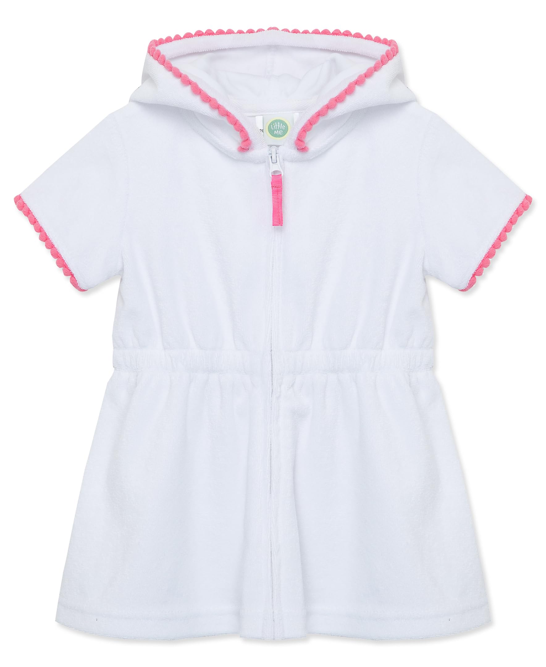 Little Me Clothes for Baby Girls' Swimsuit Hooded Cover-Up, 6 Months - 4 Toddler