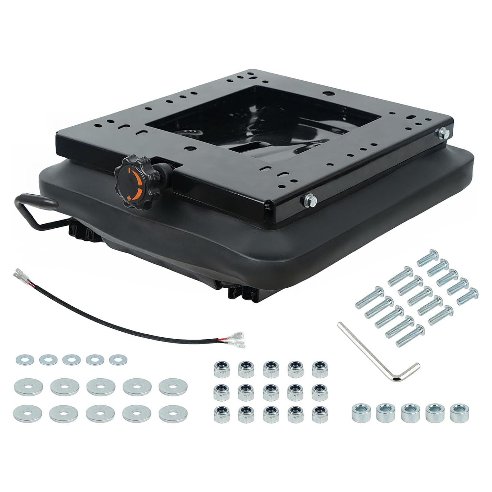 Kit de Suspensión de Asiento para Tractor, Ajustable y Cómodo, Amortiguador con Riel Deslizante, Repuestos para Maquinaria Agrícola, Mantenimiento de Cortacésped de Cero,