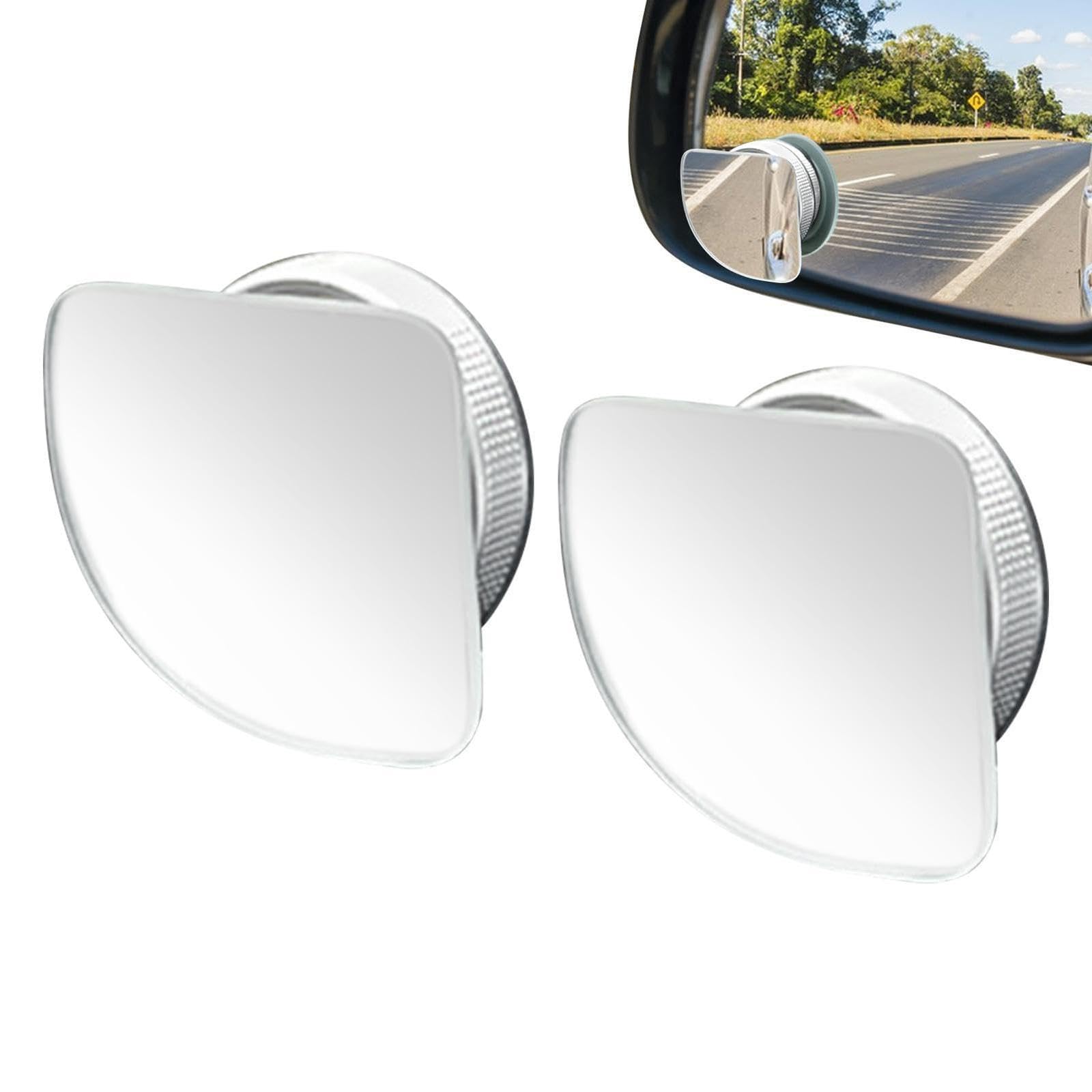 Amazon.co.jp: 魚眼ミラー 2 個の吸盤ビュー広角サイドミラー