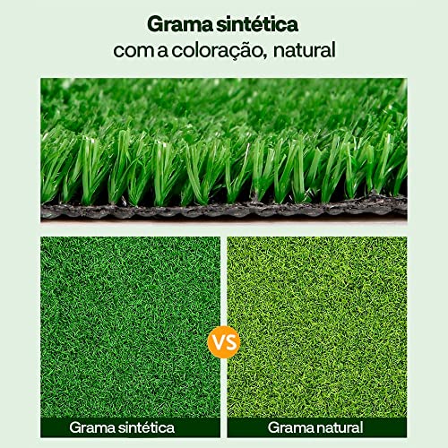 Medida 2,00 x 1,00m - Grama Sintética SoftGrass 12mm - Verde