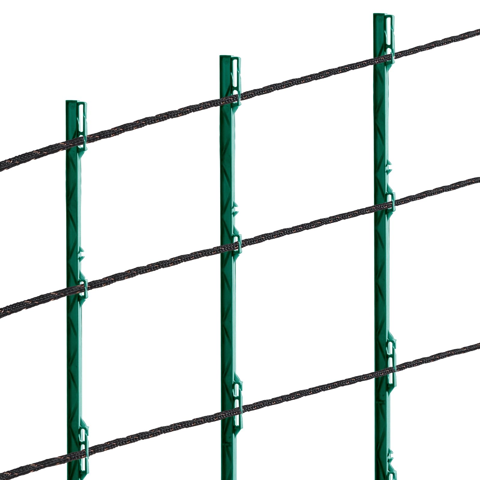 VEVOR Filo per Recinzione Elettrica, 305 m Filo Polietilene Portatile 6,3 mm Diametro, 2 Fili di Rame con Conduttività e Resistenza alla Ruggine, Linea Corda Recinzione per Cavalli, Bovini, Bestiame