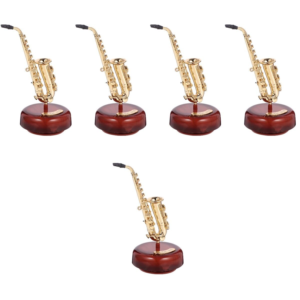 Alipis 5pezzi Carillon Musicale Manovella con Design Strumento Musicale Decorazione Unica per Compleanni e FESTIVITÀ Elegante Scultura da Tavolo per Casa e Ufficio