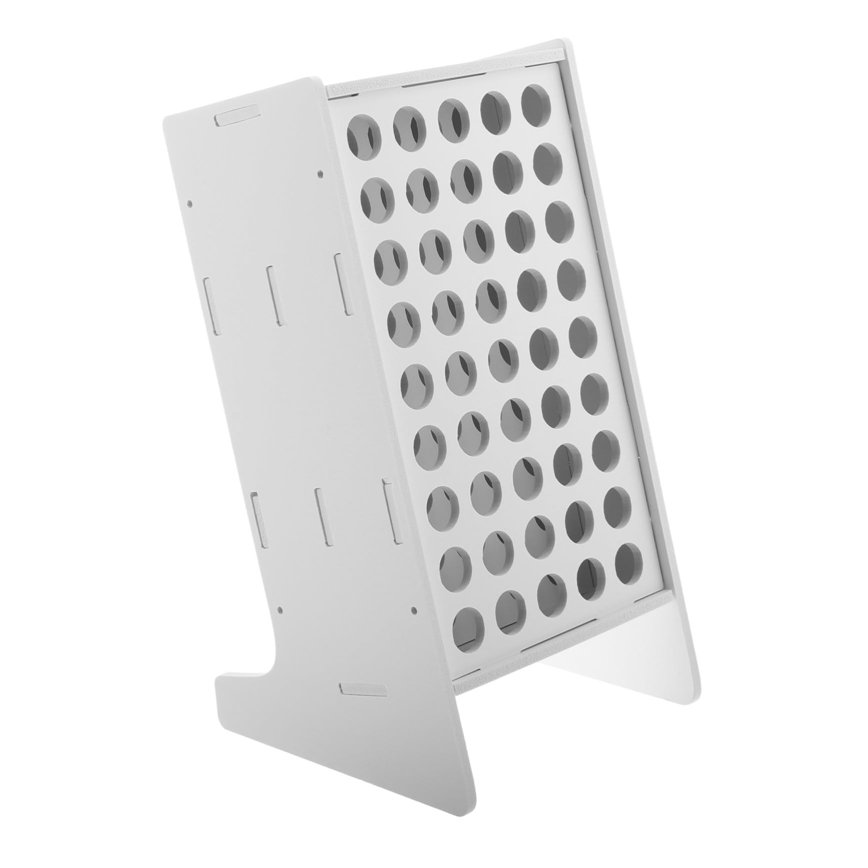 Portapenne da Scrivania Inclinato 45 Fori Bianco in Plastica | Supporto Portapenne in Plastica, Pennarelli Marcatori, Decorazioni Scuola per Asilo e Attività Artistiche