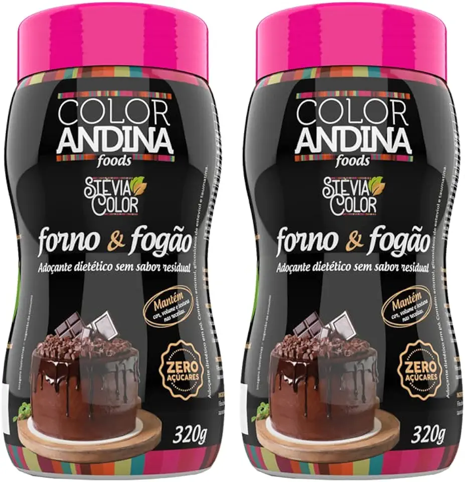 Adoçante Stévia Culinário | Color Andina | Forno E Fogão 320g – 2 potes