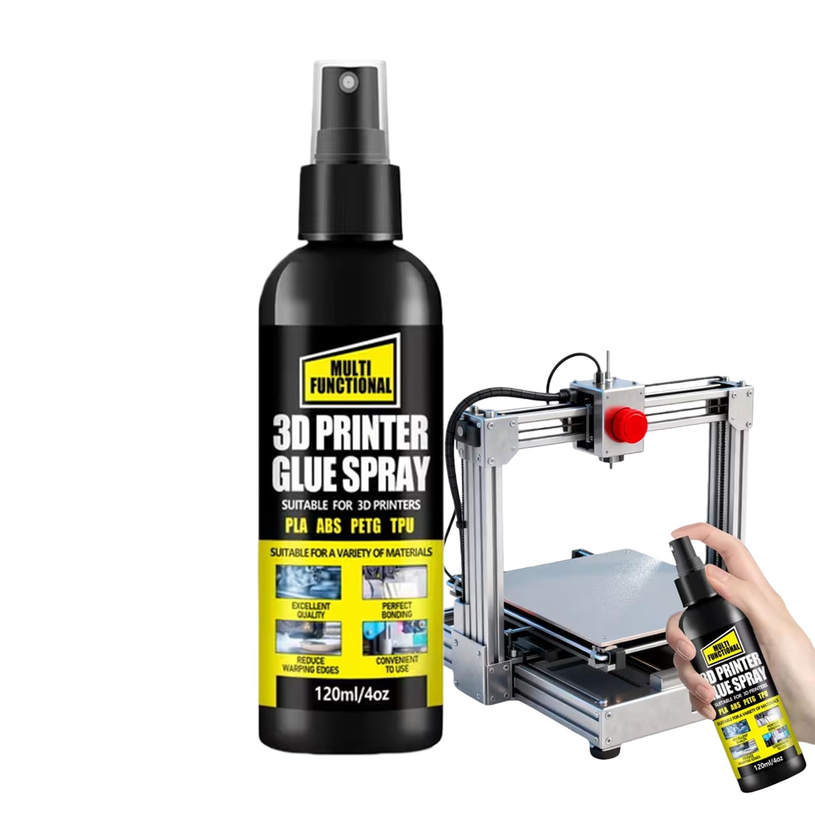 3D Printer Glue,120ml 3D Printer Filaments Spray Adhesive - Quick-Drying Filaments Glue,for School Classroom Office Workshop Home Handcraft Model