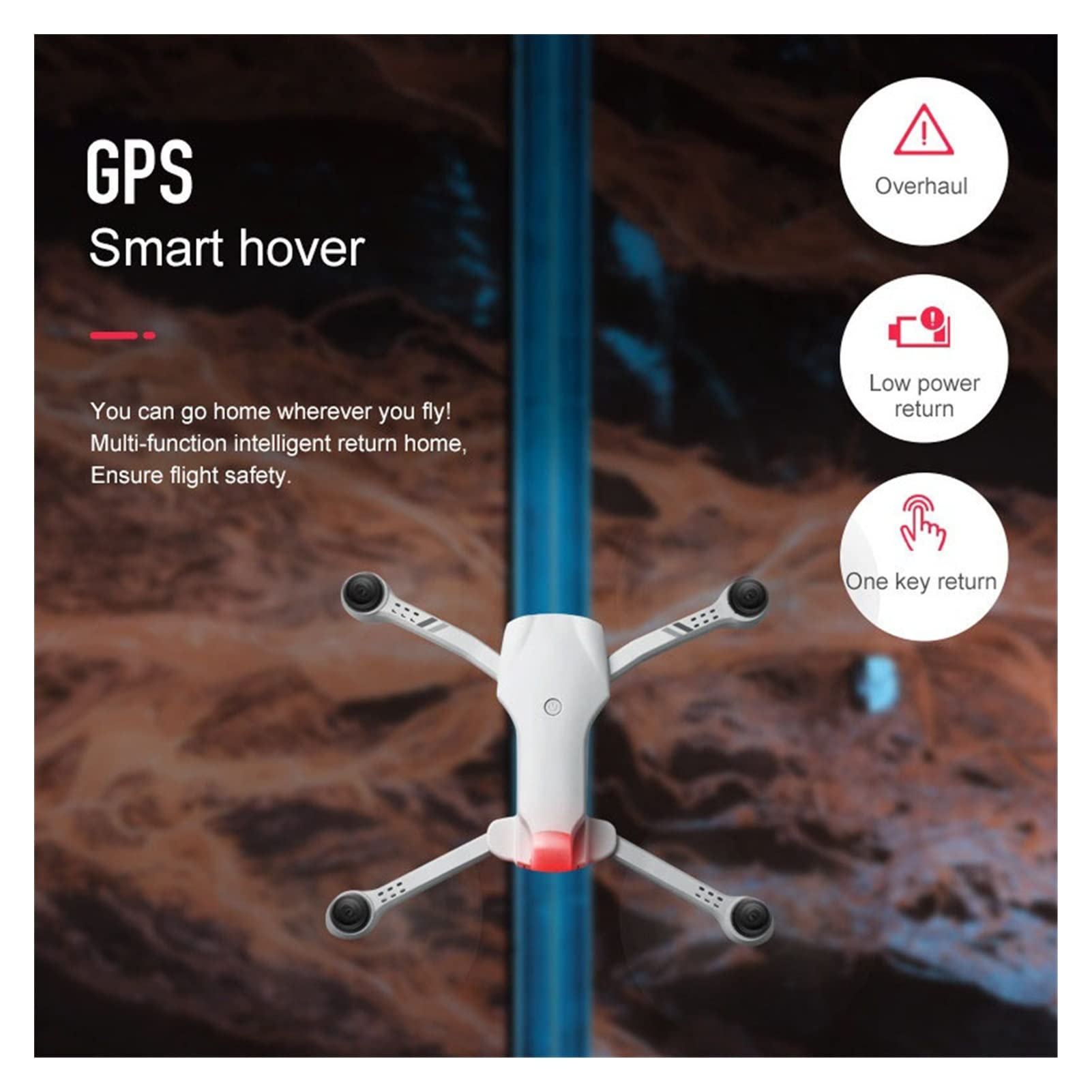 Dron 4K HD Podwójna kamera z GPS 5G WiFi Szeroki kąt FPV Transmisja w czasie rzeczywistym Odległość Rc 2 km Profesjonalny dron (Kolor: F10-1B-Foambox Rozmiar: 1) (F10 GPS)