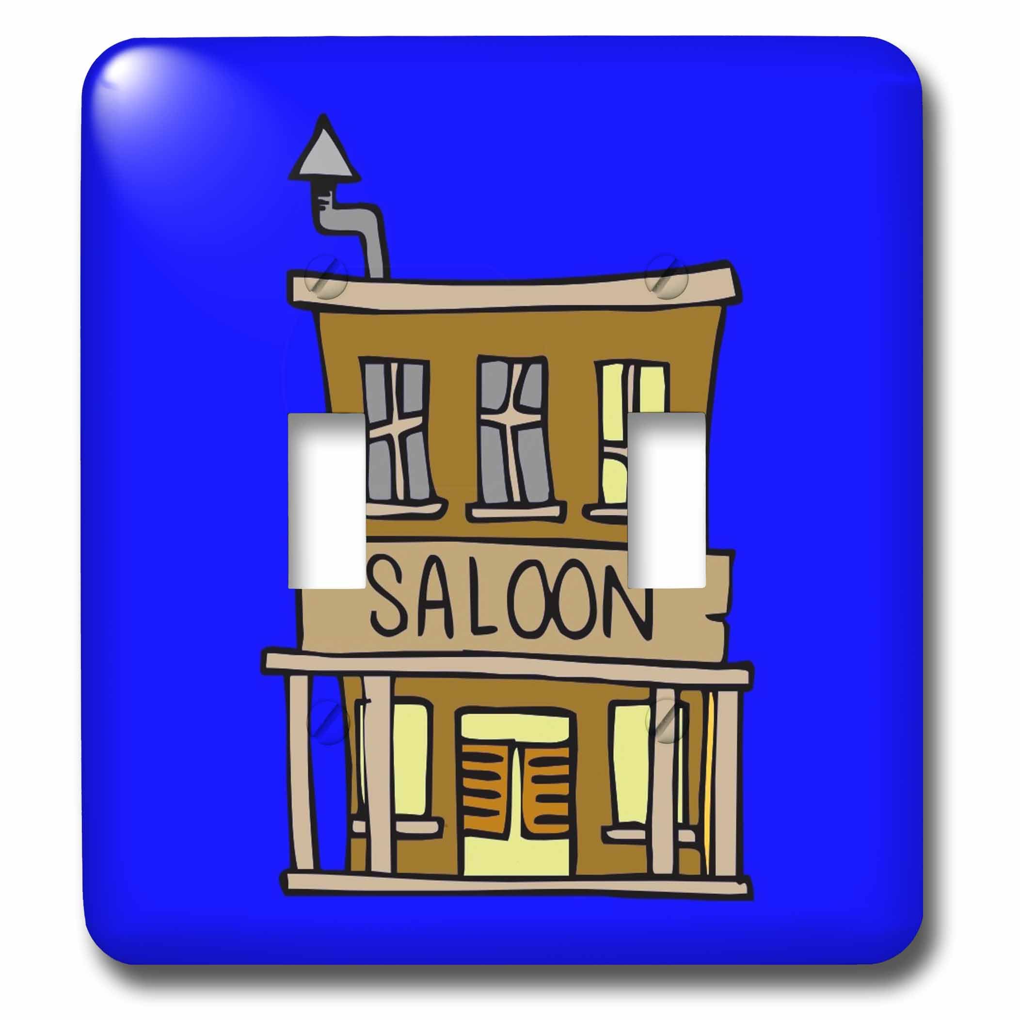 Interrupteur à bascule robuste avec impression Western Saloon durable