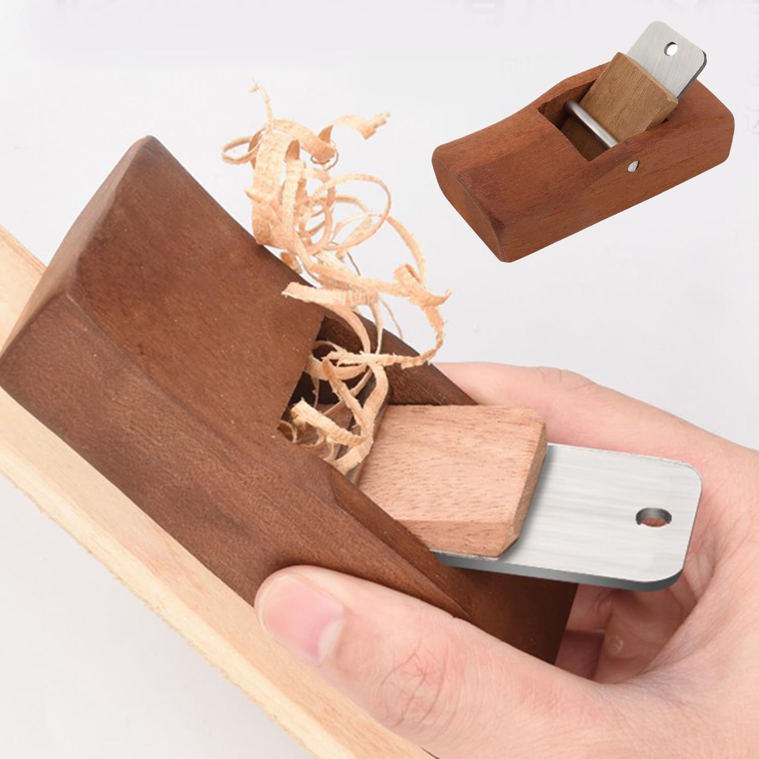 Mini avión de carpintería de mano, herramienta compacta de cepillado de superficies de madera para manualidades finas y alisado de precisión