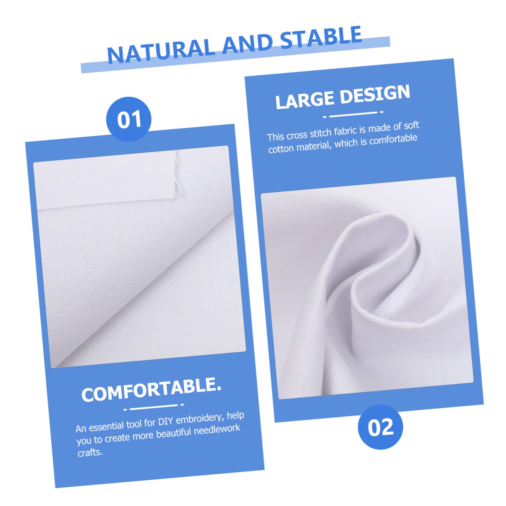 GLSTOY Soft Cotton Linen Embroidery Fabrics 12pcs Cross Stitch Gridding Cloths for Embroidery Projects