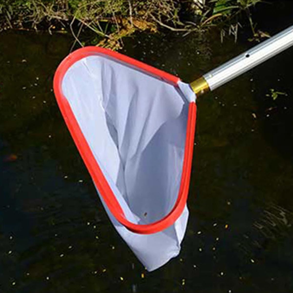 Épuisette professionnelle pour feuilles de piscine avec poignée en aluminium – Lot de 2 épuisettes en maille fine pour enlever efficacement les débris et utilisation facile