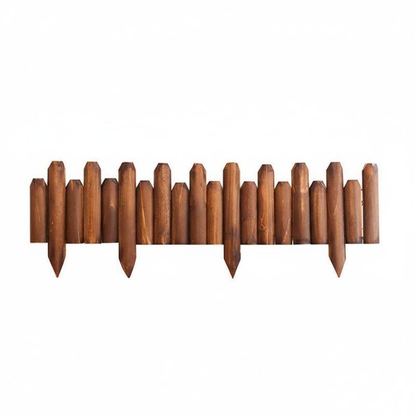 Wooden Lumber Bloom Bed Fence Soil Retaining Flexible Garden Border Fence Weather-Resistant Decorative Landscape Border for Gardeners, Backyard Insert H-l 35/40 * 120-image-6