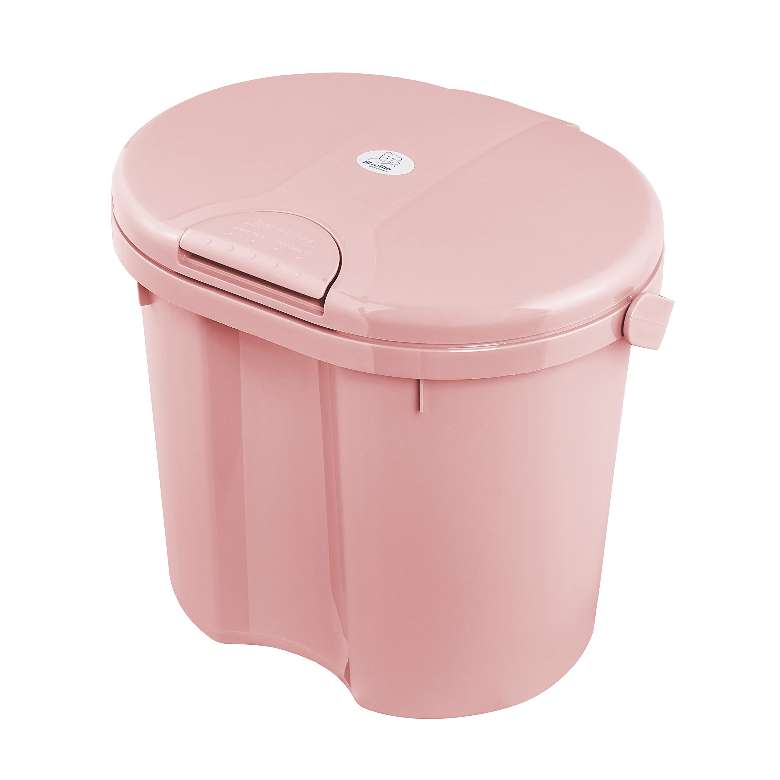 Rotho Babydesign Seau à Couches, 11 L, TOP, Soft rose 20002 0342 0001