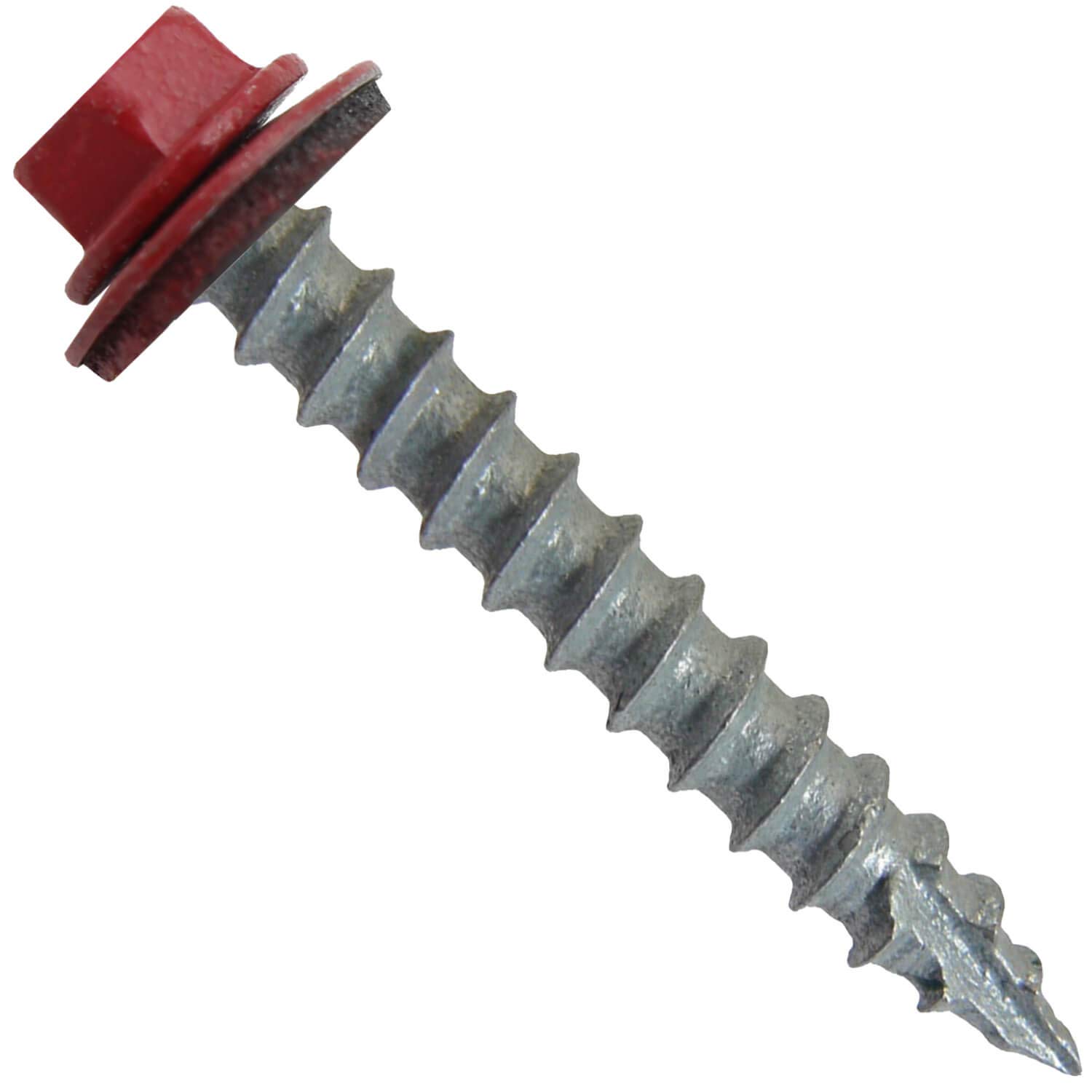 14 x 1-1/2" rosso cremisi viti per coperture in metallo - testa rondella esagonale - autoavviamento/maschiatura - Rondella EPDM. 1 x 250 pezzi - 250 viti