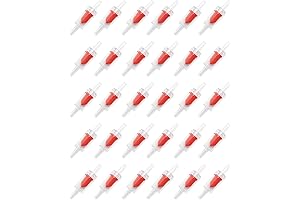 30-Pack Red One-Way Check Valves for Aquarium, Keep Oxygen Flowing