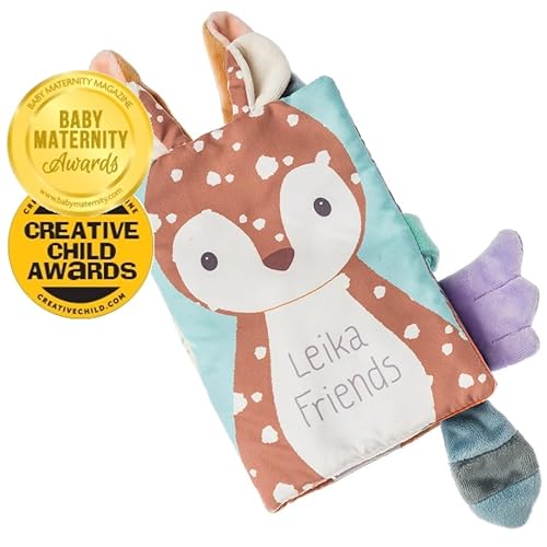 Miniatura 3 de Mary Meyer Cuddlebook - Libro de tela suave para bebé, juguete de actividades para niños pequeños, 8 x 5 pulgadas, Leika Friends
