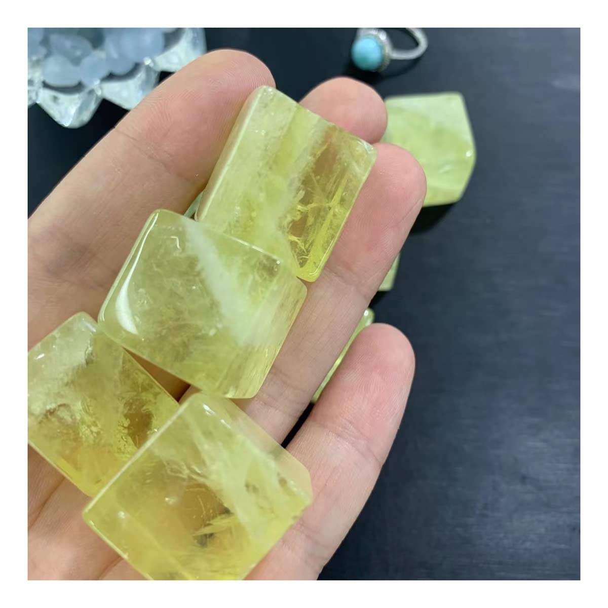 Cristal amarillo natural de 1 kg para centros de mesa y salones luminosos