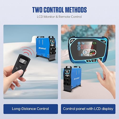 Miniatura 4 de MR CARTOOL Calentador de aire diésel, calentador de estacionamiento de coche de 8KW 12V, calentador portátil para camión con control remoto,