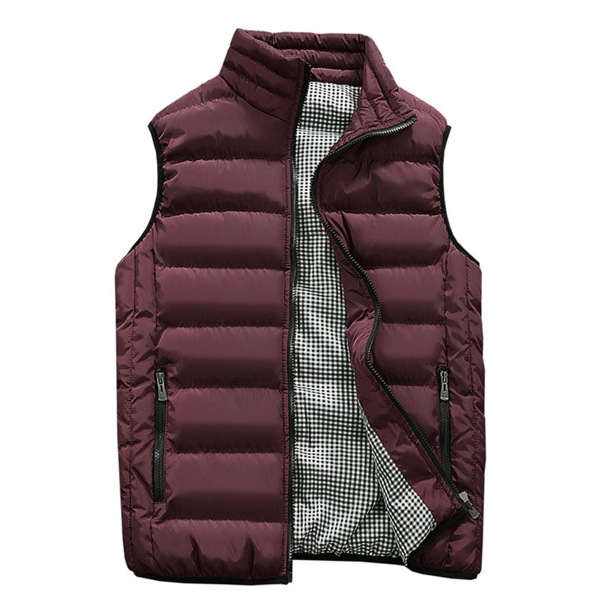 Gilet imbottito da uomo casual con colletto alla coreana