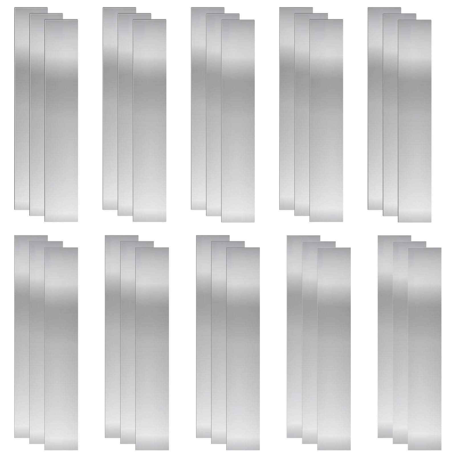 Swpeet Zestaw 30 sztuk 10 grubości 304 ze stali nierdzewnej Shim Stock, 1 cala (szerokość) × 10 cali (długość) × 0,0001" / 0,0015" / 0,002" 0,003" / 0,004" 0,005" / 0,006" ,008 /0,01 cala (grubość