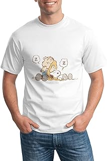 ピーナッツ スヌーピー Tシャツ メンズ 夏服 半袖 綿100% 柔らかい 快適 トップス かっこいい カジュアル おしゃれ インナーシャツ S