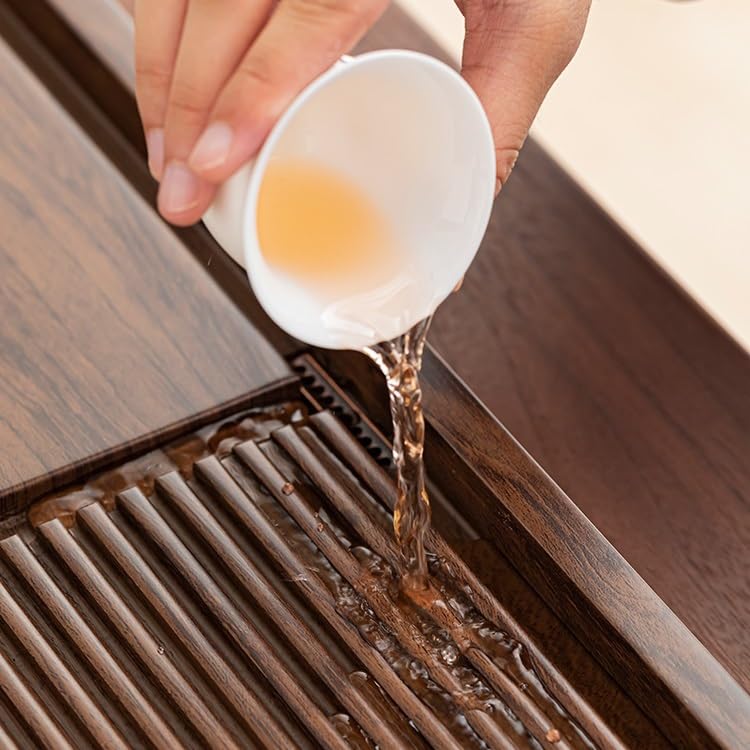 Bandeja para El Té De La Tarde Bandeja de té for el hogar, Bandeja de té de Drenaje Retro China, Bandeja de té Simple for Mesa de café, Bandeja de té Seca Juego De Té Kung Fu