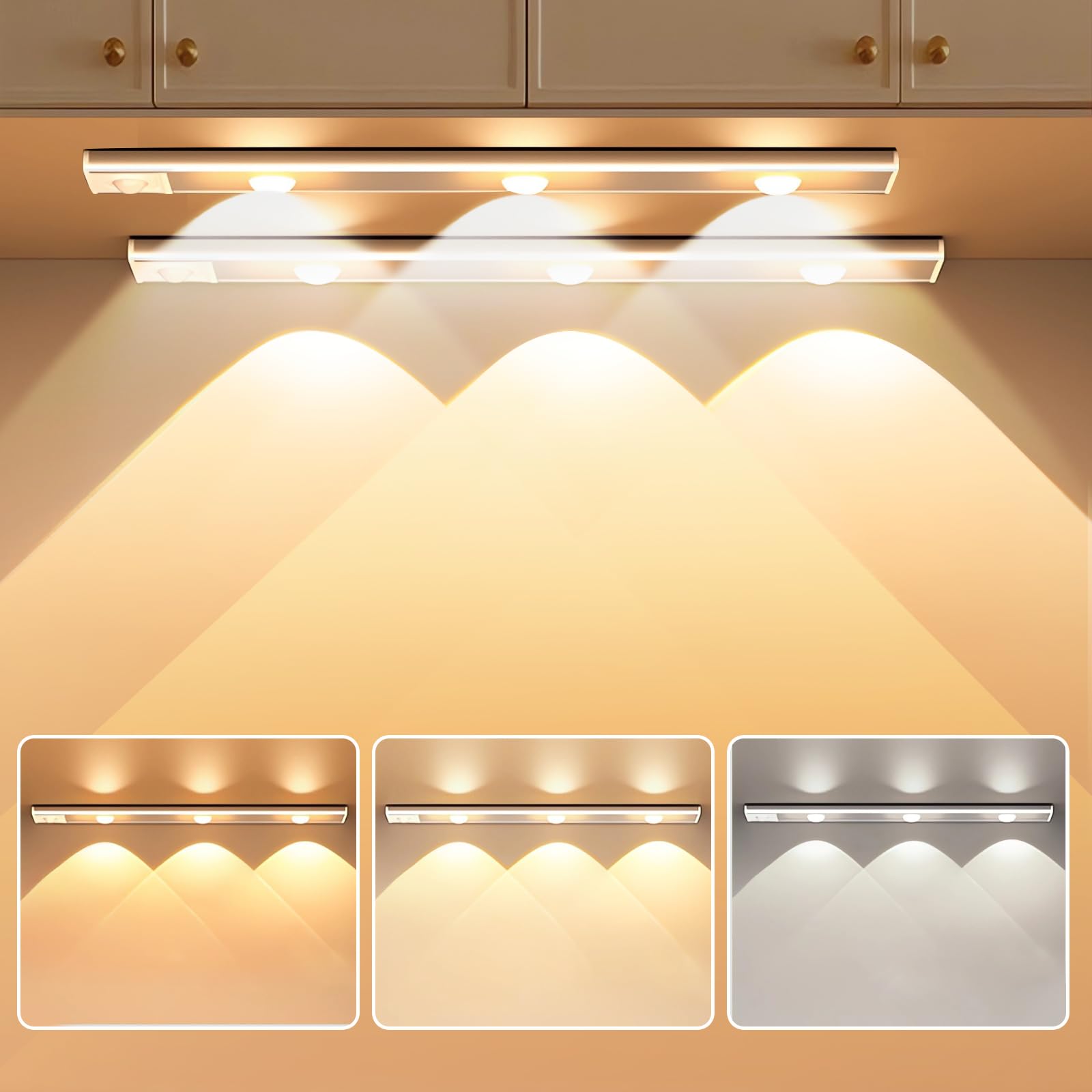 Luci Armadio FULEN Con Sensore Di Movimento - Ricaricabili USB, 2500mAh, 220lm, 2 Pezzi - Foto 4