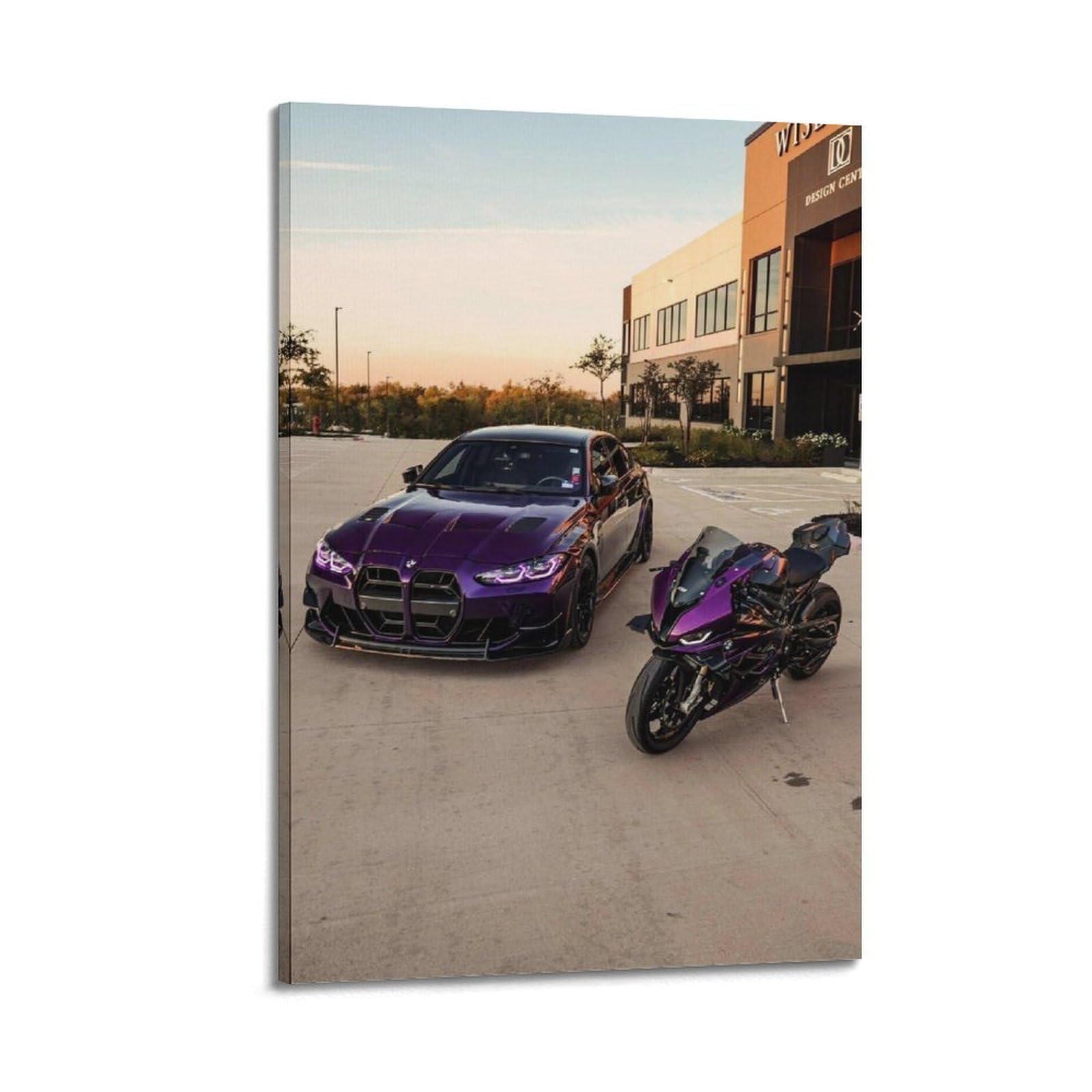 XKUGA Supercar Poster G80 M3 Competition S1000RR Superbike Modern Decorative Canvas Prints - Ideal Wall Art for Family, Man Cave, Game Room, Boys & Girls Bedroom 20x30inch(50x75cm)