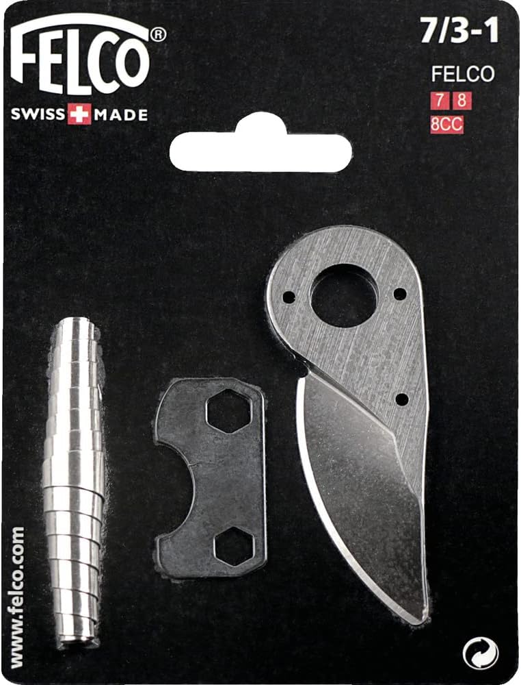 Hand Pruner Replacement Kit (7/3-1) - Spare Blade, Spring, & Adjustment Key for Garden Shears & Clippers