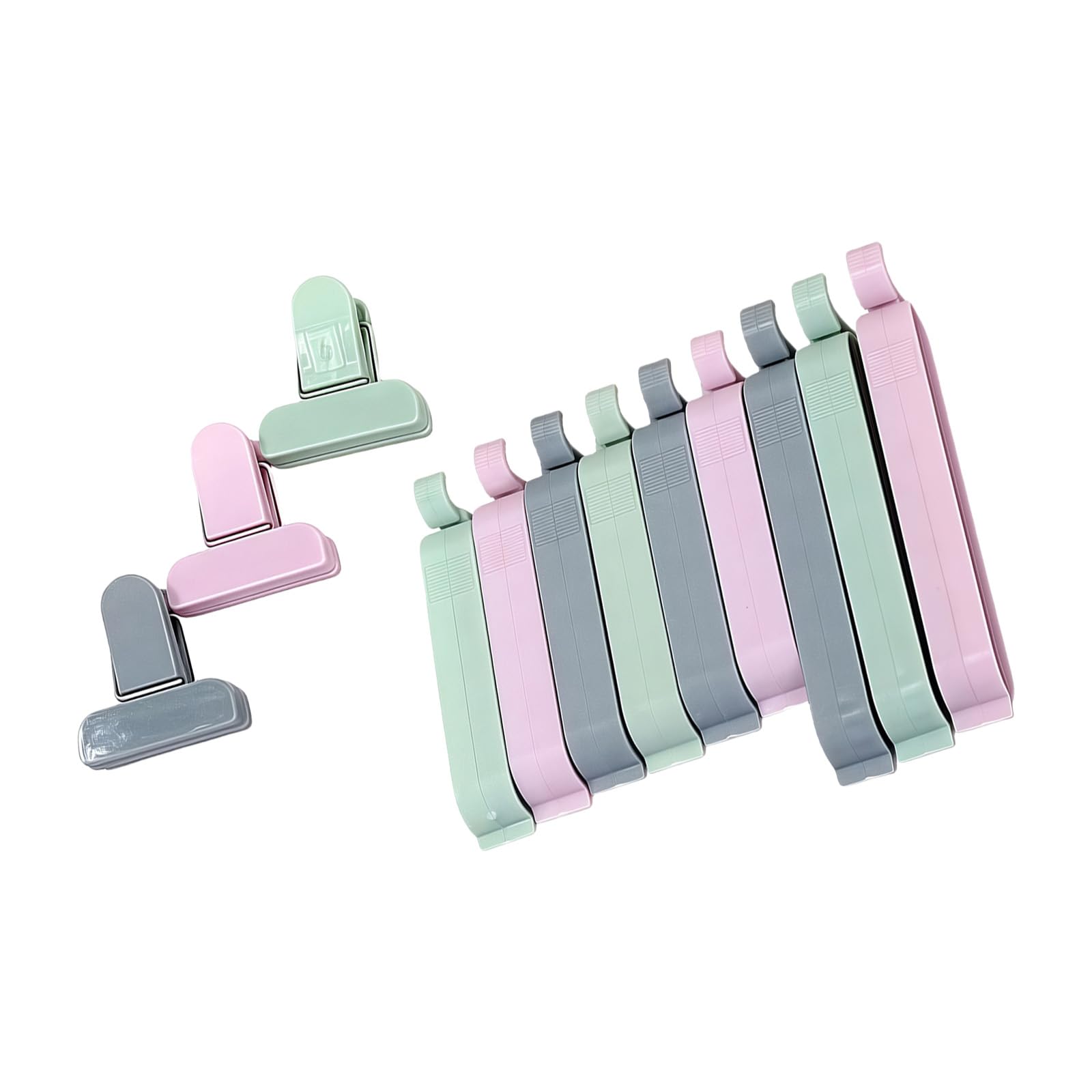 Jazuaiao 12 Pieces Multipurpose Food Preservation Clips Keep Goods Freshness in Pantries or Fridge Sturdy Bag Clamps Effective Refrigerator Organizers Clips