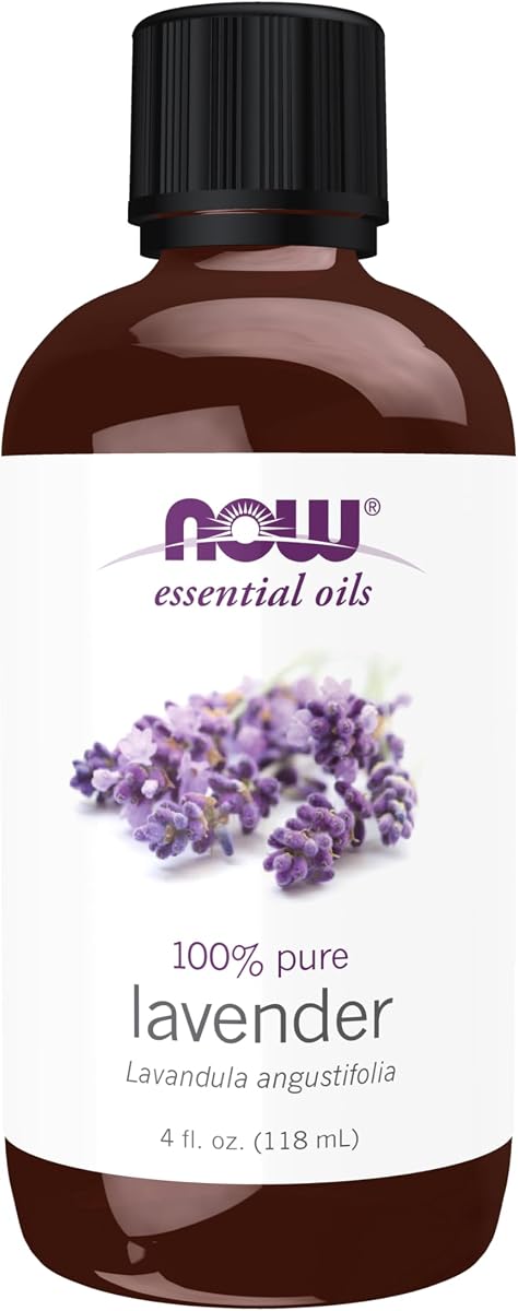 Aceites esenciales NOW, aceite de lavanda, destilado al vapor, sin diluir, 4 fl. onz