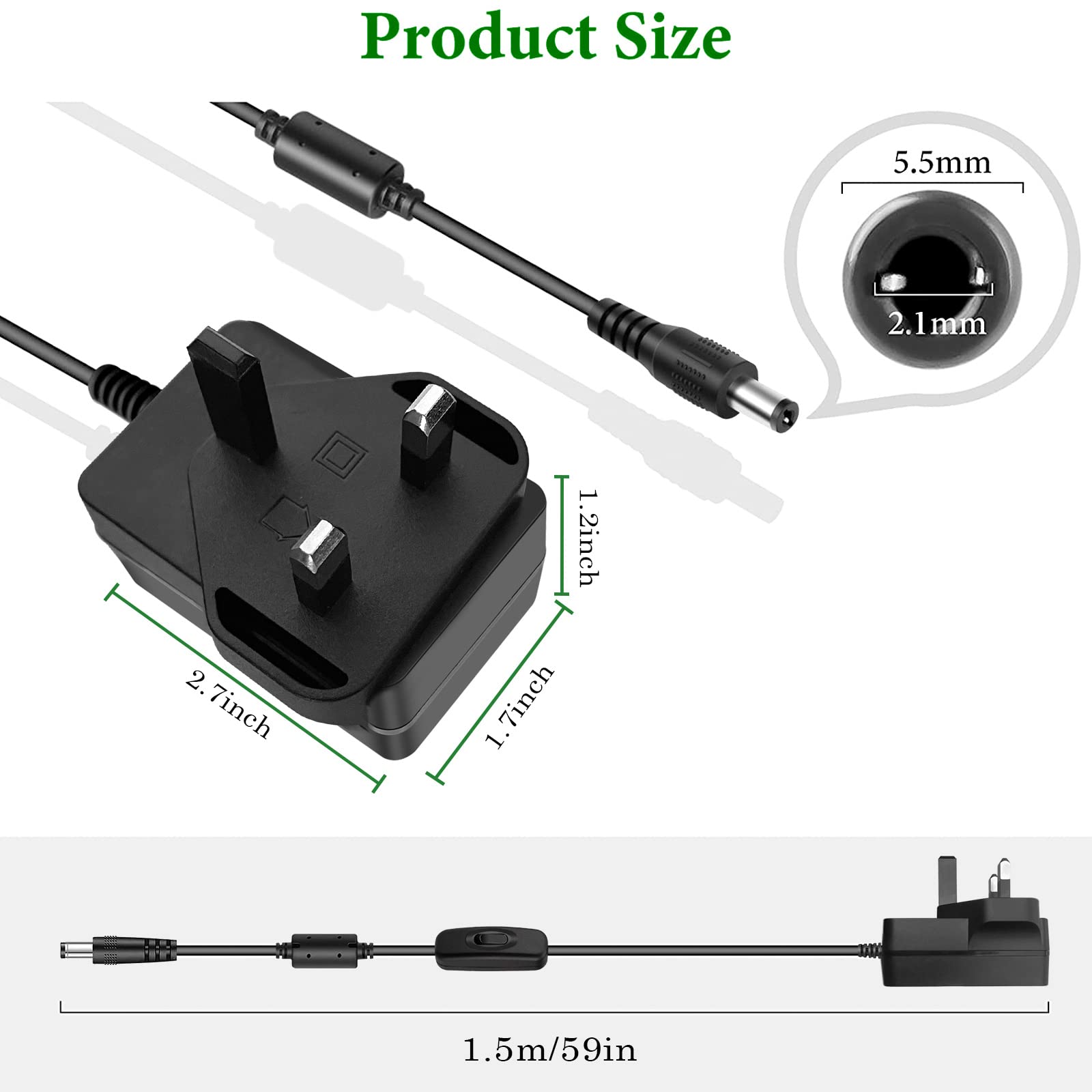 SLLEA AC To AC Adapter Replacement For 12VAC ILA48-121000 / ZIA48004U-10 Itelink Power Supply