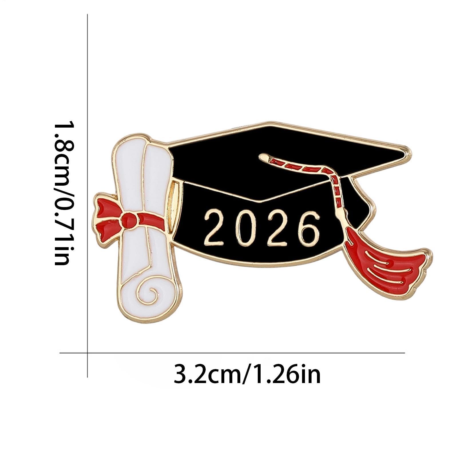 Generic Graduation Brooch Pin, Grad Lapel Badge, 2026 Grad Pin, Gold Metal Brooch, Stylish Graduation Accessory for Teacher School Student High School College Collar Shawl Sweater Coat