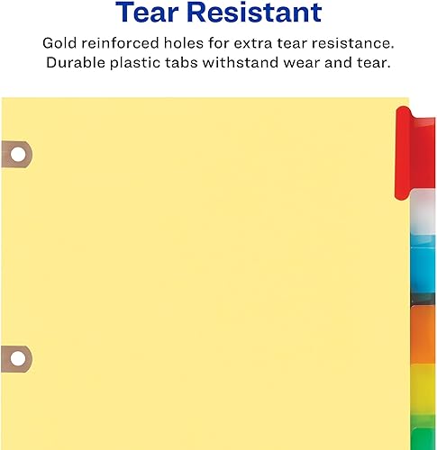Miniatura 6 de Avery Separadores insertables con pestaña grande, papel pulido, 8 pestañas multicolor, 1 juego (23284)
