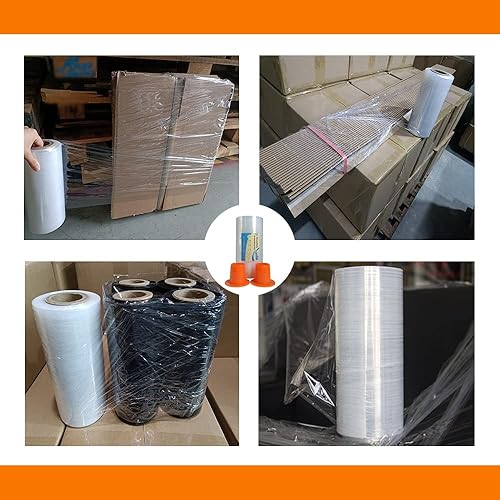 Miniatura 4 de Mini película elástica de mano de fuerza industrial 9 a 1000 pies calibre 80 20 micras transparente para palés de plástico comercial