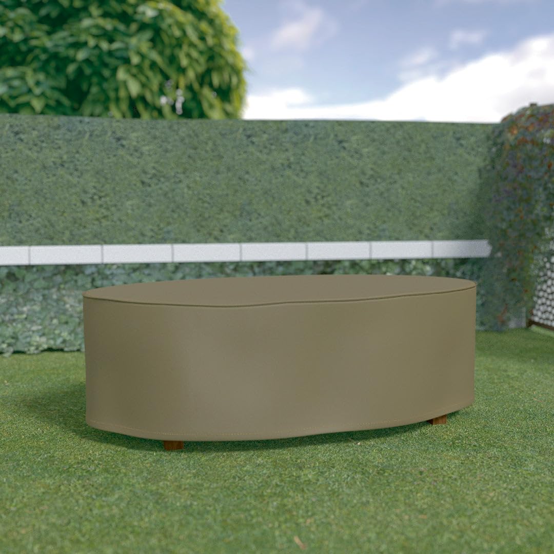 Nortene | Funda Protectora Mesa Ovalada Exterior | Impermeable | Anti-UV | 230x130x70 cm