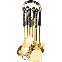 Kitchen Tools Set Stainless Steel Cooking Spatula Storage Cookware Rack Cookware Kitchen Tools Set Wall Mounted Kitchen Tools Luxury Kitchen Utensils Set Cooking Spatula and Ladle 7 Piece Set